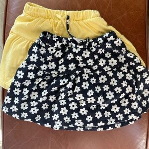 Bundle: Old Navy Toddler Skirt - Yellow & Floral Print – Size 3T